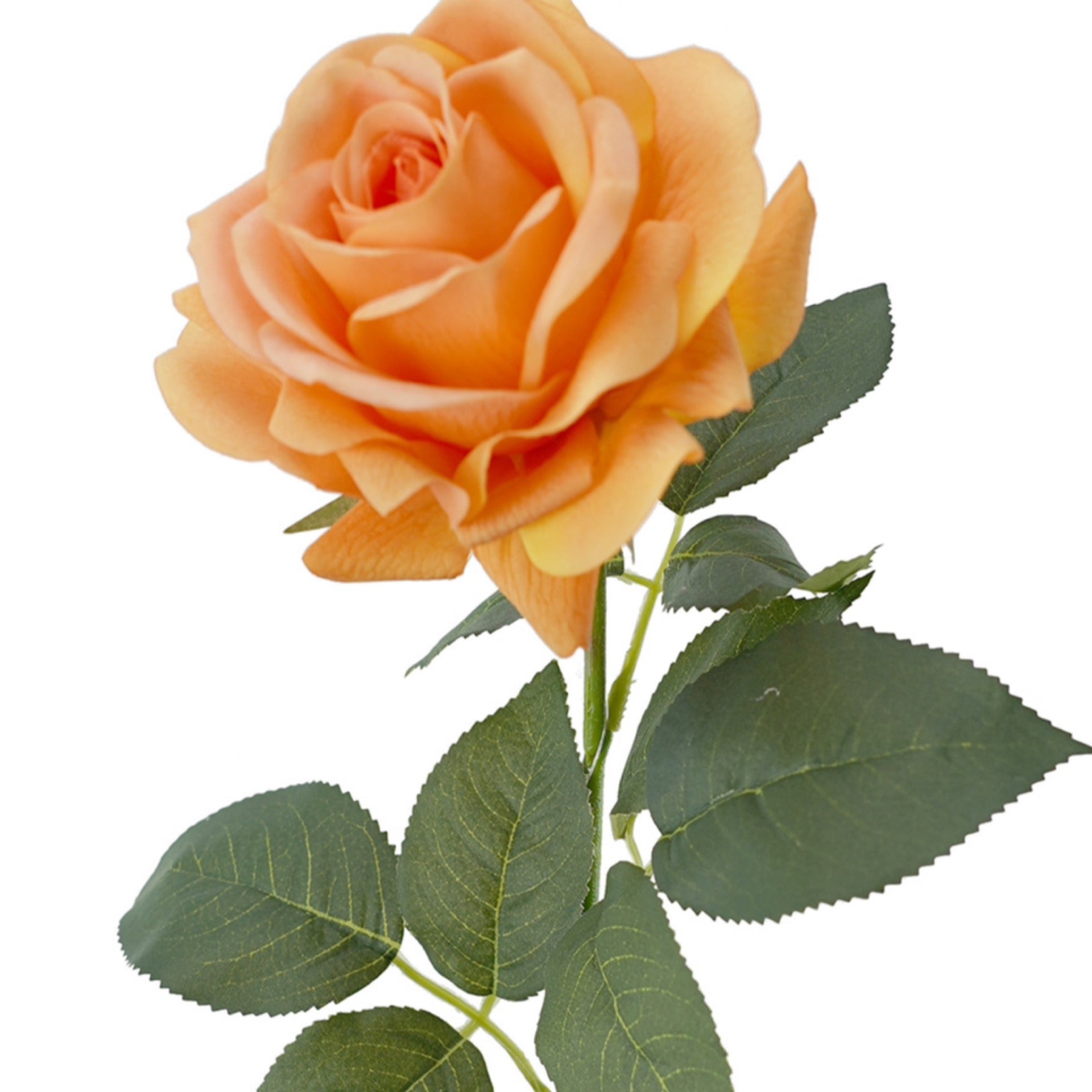 Fake Orange Roses Orange Artificial Real Touch Rose - Isla | High-Quality Artificial ...