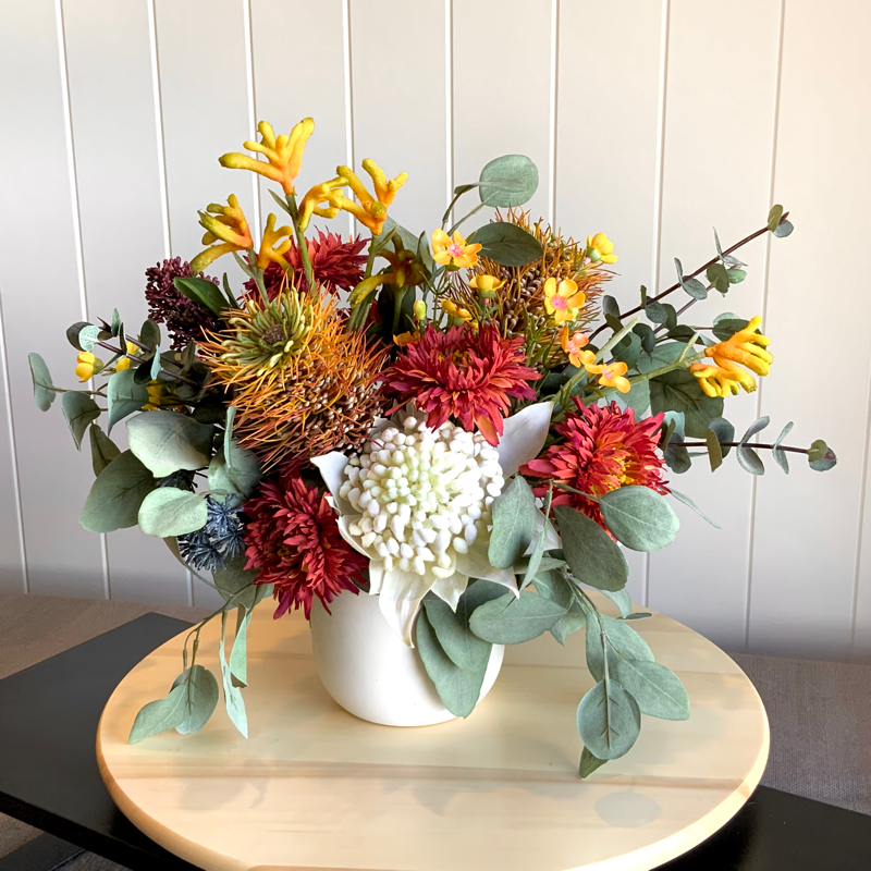 Artificial Flower Arrangement with Waratah, Protea, Kangaroo Paw